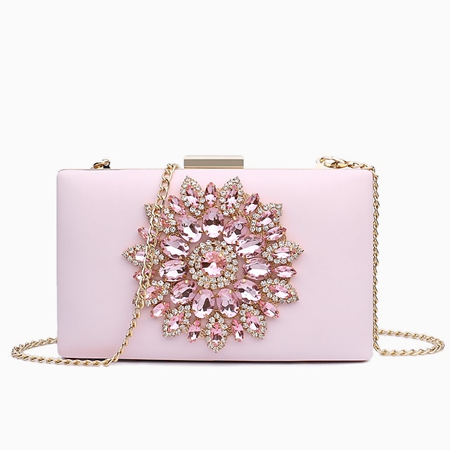 Women's Wedding Bags Crystals Rhinestone Floral Pattern Evening Bag