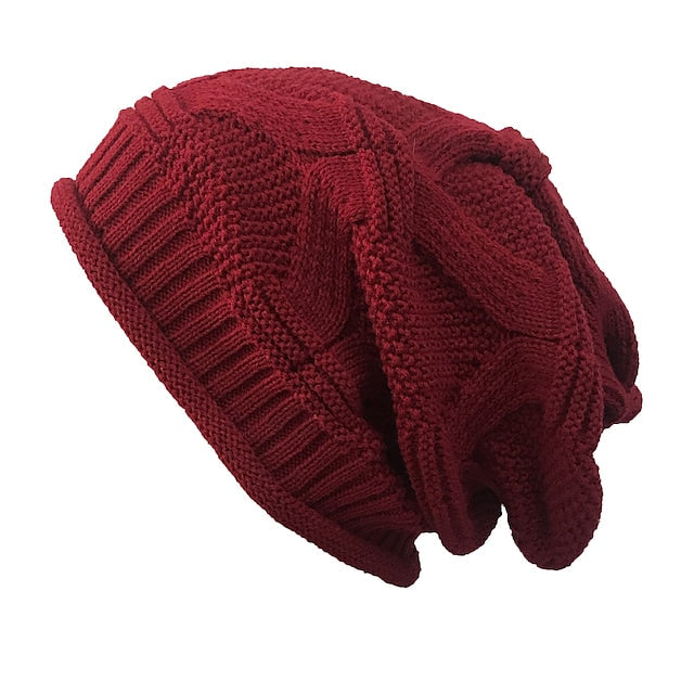 Women's Stylish Beanie Slouchy Street Dailywear Knitted Pure Color Winter Hat