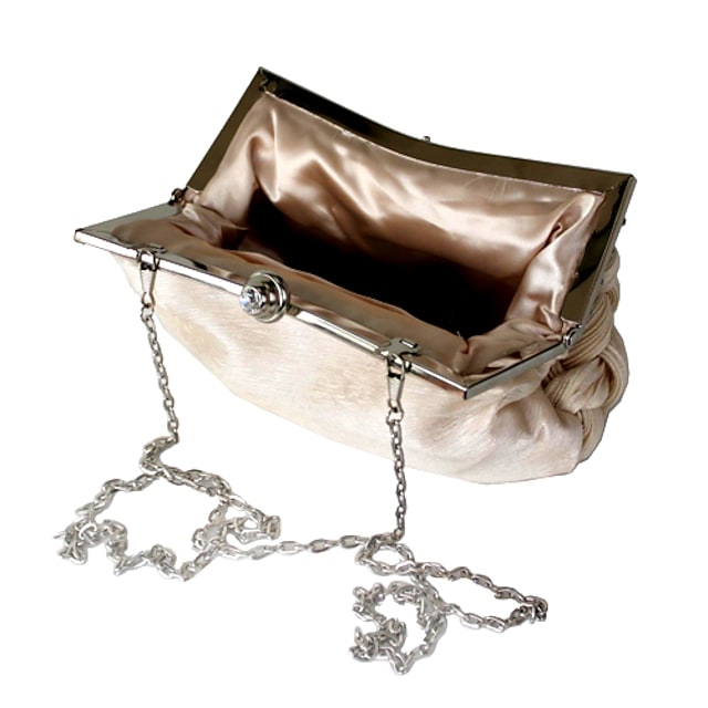 Women's Wedding Bags Satin Rhinestone Weave Style Evening Bag