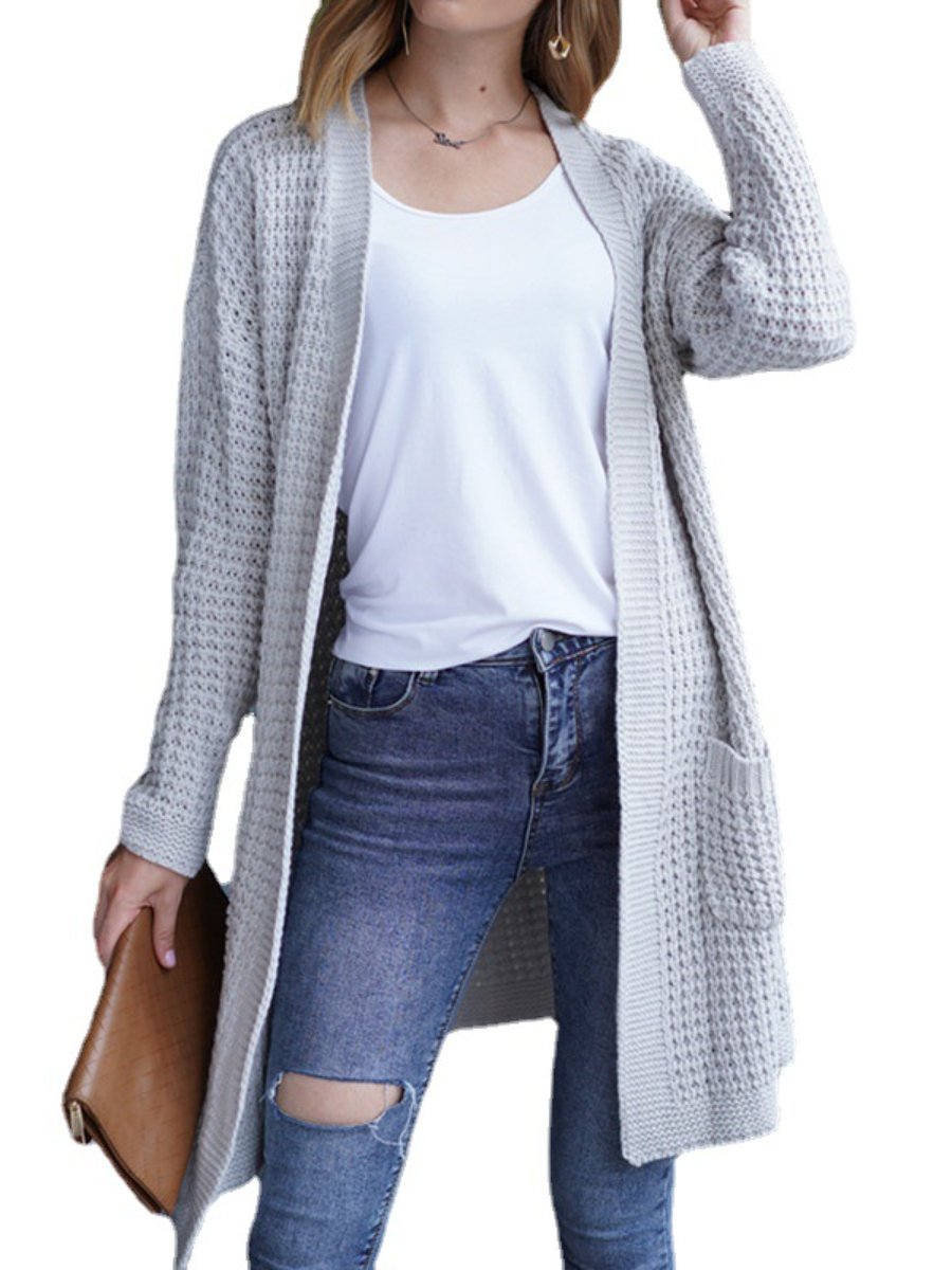 Women's Sweaters Cardigans Knit Oversized Lantern Sleeve Pockets Sweater Coat