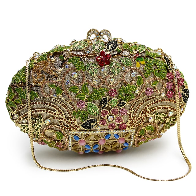 Women's Wedding Bags Alloy Crystals Hollow-out Rhinestone Clutch Bag