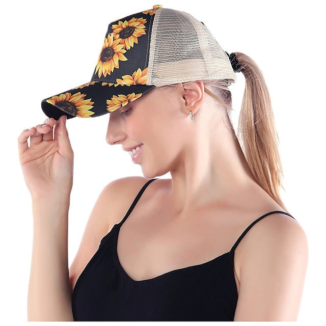 Women's Stylish Baseball Cap Print Comfort Breathable Sun Protection Hat