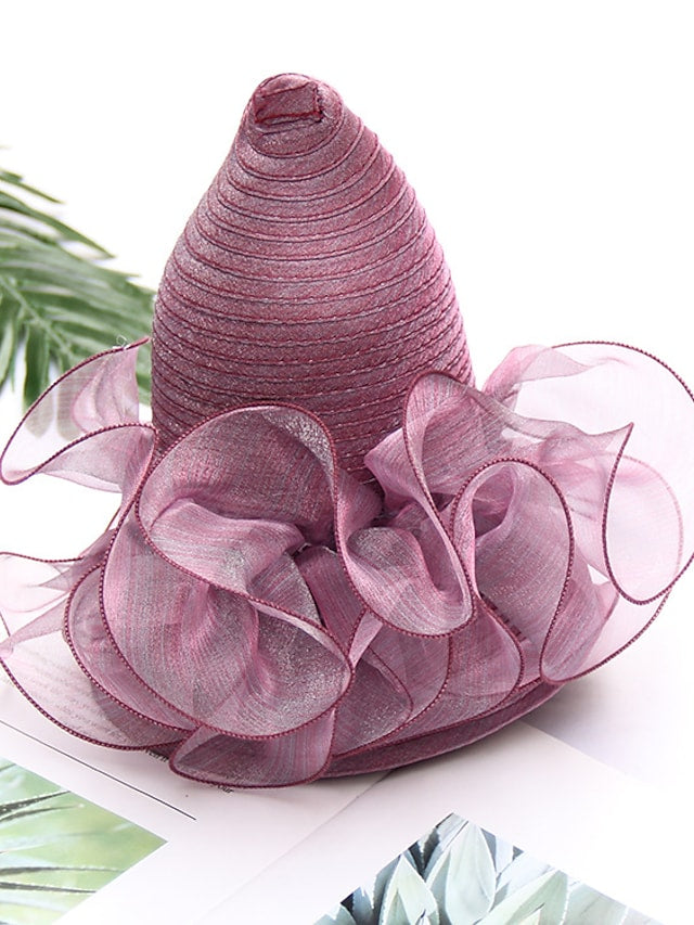 Women's Stylish Sun Hat Dailywear Tulle Flower UV Protection Dome Sun Hat