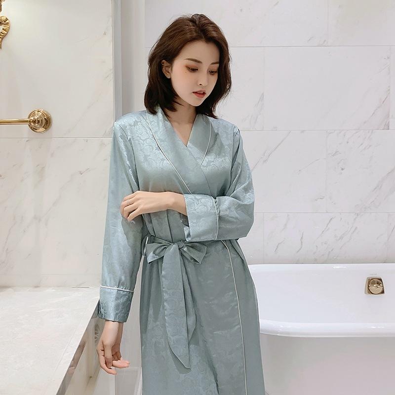 Women's Stretch-Knit Bamboo Kimono Robe