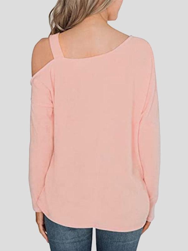 INS Women's Off The Shoulder Fashion Long Sleeve T-Shirt - T-Shirts - INS | Online Fashion Free Shipping Clothing, Dresses, Tops, Shoes - 04/08/2021 - 10-20 - Category_T-Shirts