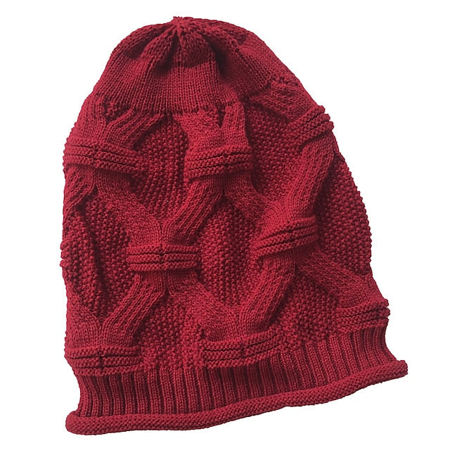 Women's Stylish Beanie Slouchy Street Dailywear Knitted Pure Color Winter Hat