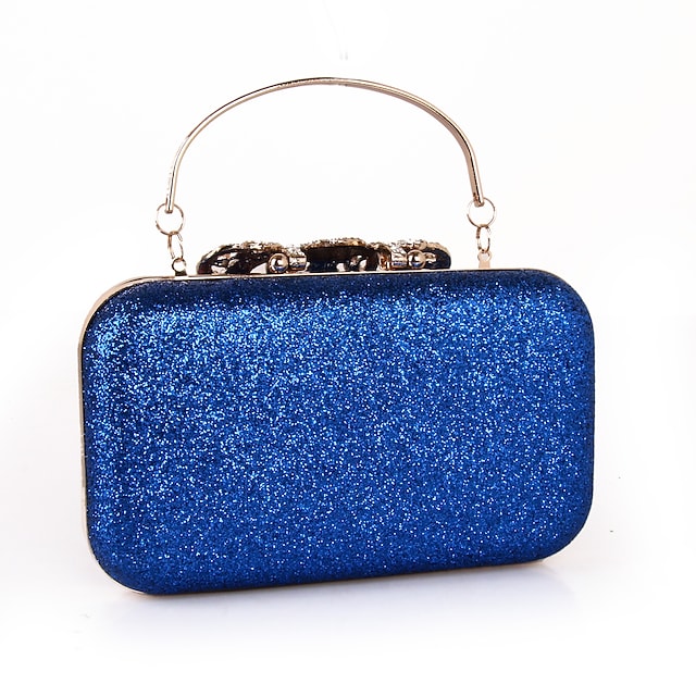 Women's Wedding Bags PU Leather Pearls Sequin Solid Color Glitter Bag