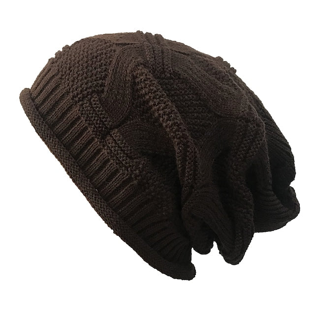 Women's Stylish Beanie Slouchy Street Dailywear Knitted Pure Color Winter Hat