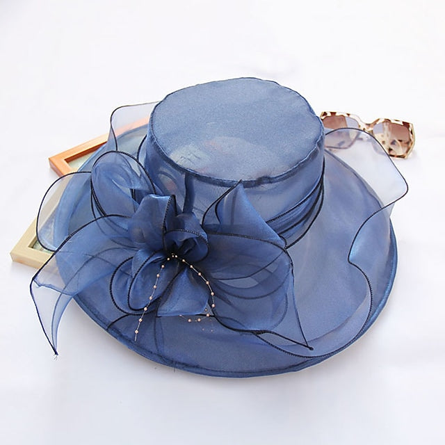 Women's Sun Hat Lace Flower Patchwork Wide Brim Sun Shade Outdoor Hat