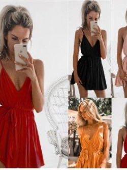 V-neck dress of women in summer - INS | Online Fashion Free Shipping Clothing, Dresses, Tops, Shoes