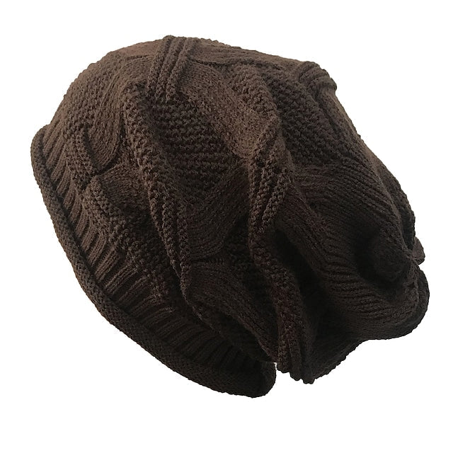 Women's Stylish Beanie Slouchy Street Dailywear Knitted Pure Color Winter Hat