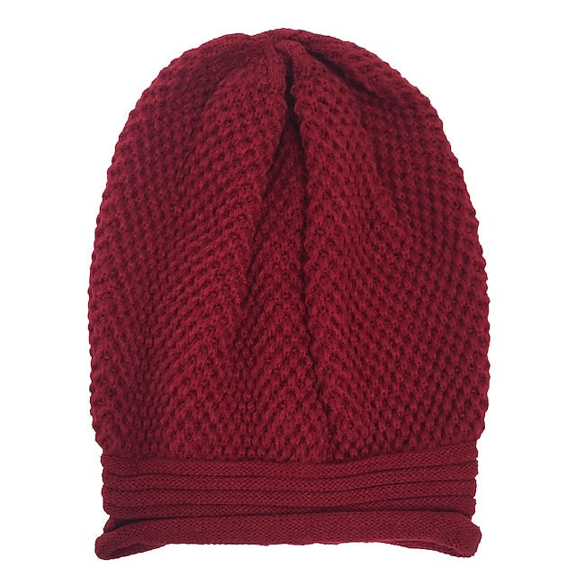 Women's Stylish Beanie Slouchy Knitted Pure Color Outdoor Comfort Winter Hat