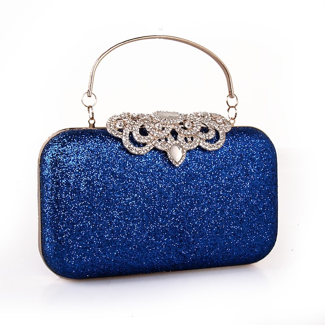 Women's Wedding Bags PU Leather Pearls Sequin Solid Color Glitter Bag