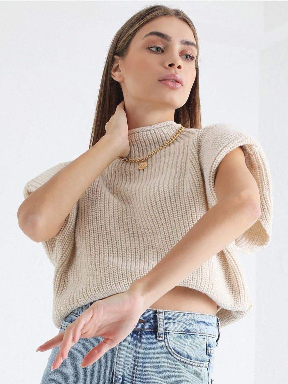 Women's Solid Sleeveless Sweater - INS | Online Fashion Free Shipping Clothing, Dresses, Tops, Shoes