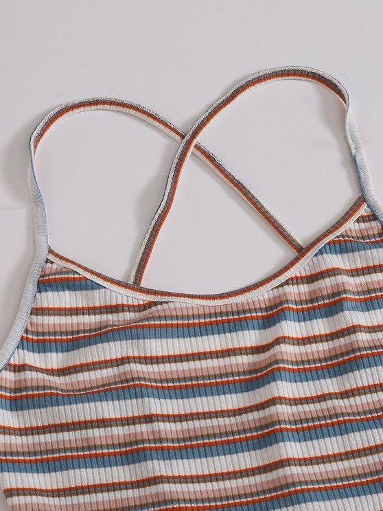 Women's Striped Halter Vest