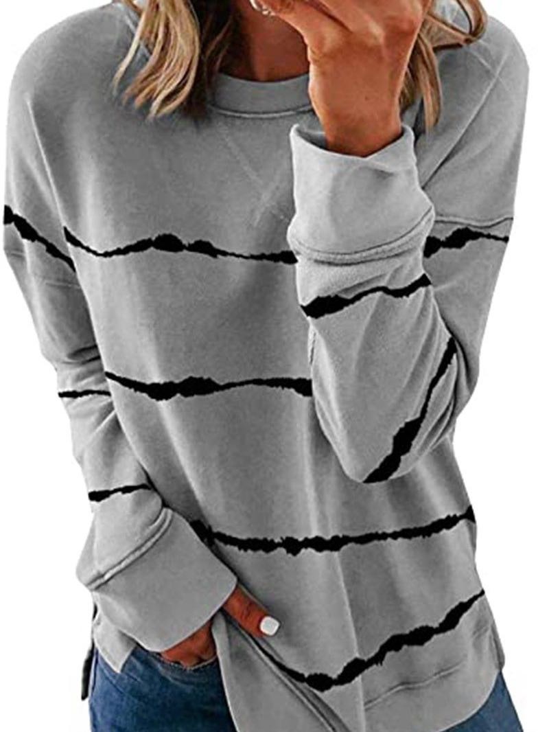 Women'S Striped Long Sleeved Sweatershirts - INS | Online Fashion Free Shipping Clothing, Dresses, Tops, Shoes