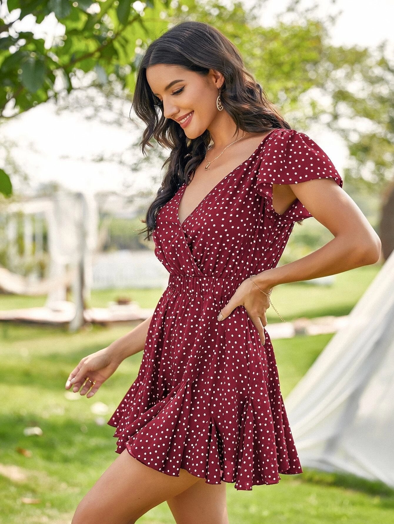 Women's Stylish Floral V-neck Dress - INS | Online Fashion Free Shipping Clothing, Dresses, Tops, Shoes