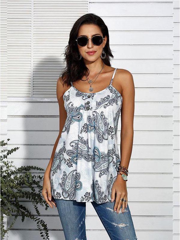 Women's Summer Stylish Printed Tank Top - INS | Online Fashion Free Shipping Clothing, Dresses, Tops, Shoes