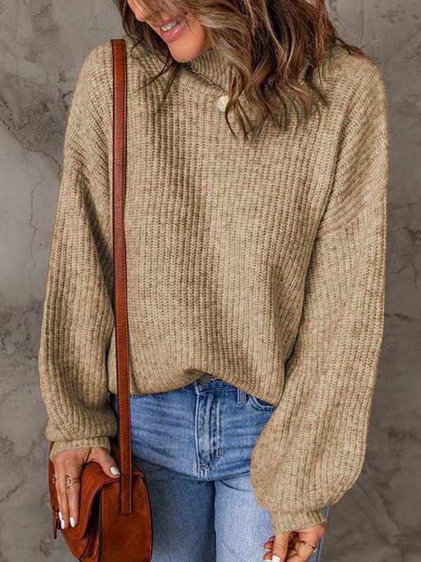 Women's Sweaters Casual Solid Turtleneck Long Sleeve Sweater - Sweaters - Instastyled | Online Fashion Free Shipping Clothing, Dresses, Tops, Shoes - 06/09/2022 - Color_Black - Color_Blue