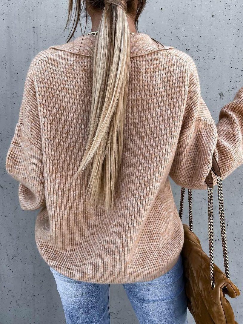 Women's Sweaters Loose V-Neck Pocket Long Sleeve Sweater - Cardigans & Sweaters - INS | Online Fashion Free Shipping Clothing, Dresses, Tops, Shoes - 22/10/2021 - 30-40 - Cardigans & Sweaters