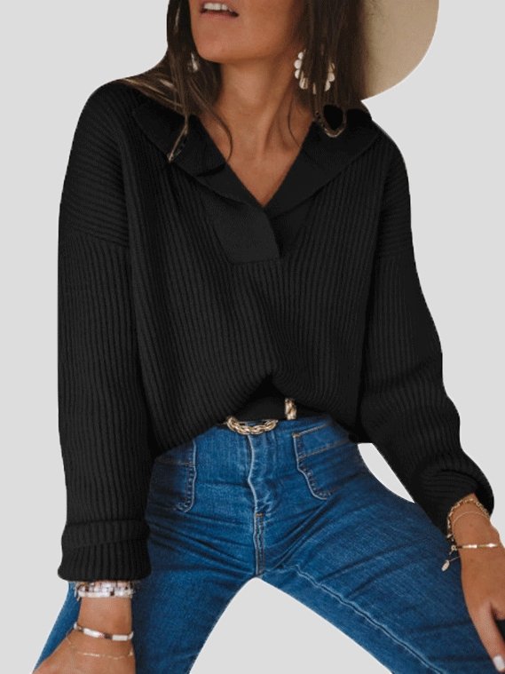 Women's Sweaters Suit V-Neck Long Sleeve Pullover Knitted Sweater - Cardigans & Sweaters - INS | Online Fashion Free Shipping Clothing, Dresses, Tops, Shoes - 29/10/2021 - 30-40 - Cardigans & Sweaters