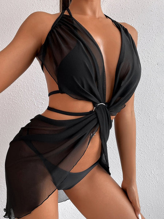 Women's Swimsuits Mesh Hollow Bikini Three-Piece Swimsuit - Bikinis - Instastyled | Online Fashion Free Shipping Clothing, Dresses, Tops, Shoes - 20-30 - 20/04/2022 - Bikinis