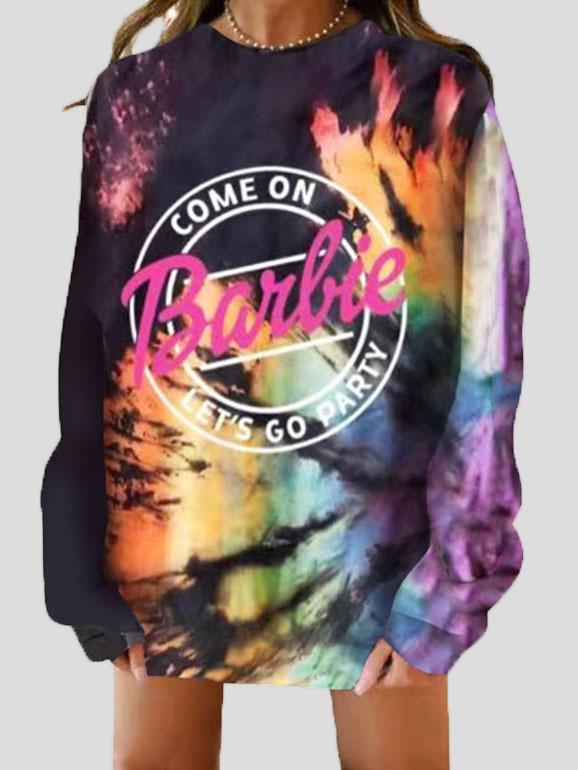 Women's T-Shirts Round Neck Long Sleeve Tie-Dye Printing T-Shirts - T-Shirts - INS | Online Fashion Free Shipping Clothing, Dresses, Tops, Shoes - 10/09/2021 - 20-30 - color-multi