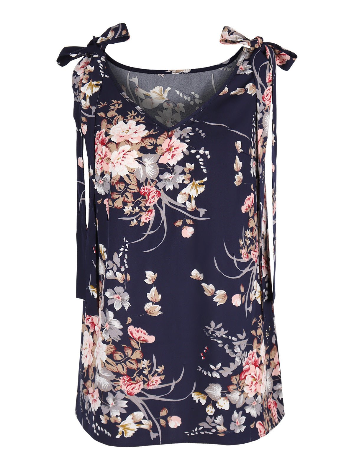 Women's Tank Tops Casual Floral Print V-Neck Sleeveless Tank Top - Tank Tops - Instastyled | Online Fashion Free Shipping Clothing, Dresses, Tops, Shoes - 10-20 - 22/07/2022 - color-black