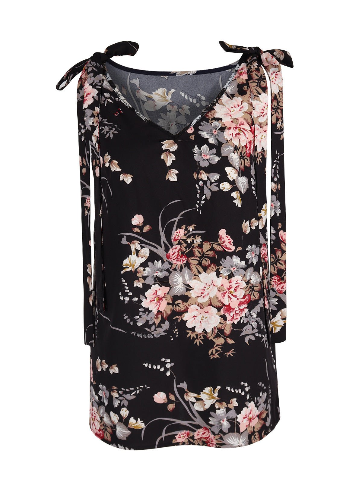 Women's Tank Tops Casual Floral Print V-Neck Sleeveless Tank Top - Tank Tops - Instastyled | Online Fashion Free Shipping Clothing, Dresses, Tops, Shoes - 10-20 - 22/07/2022 - color-black