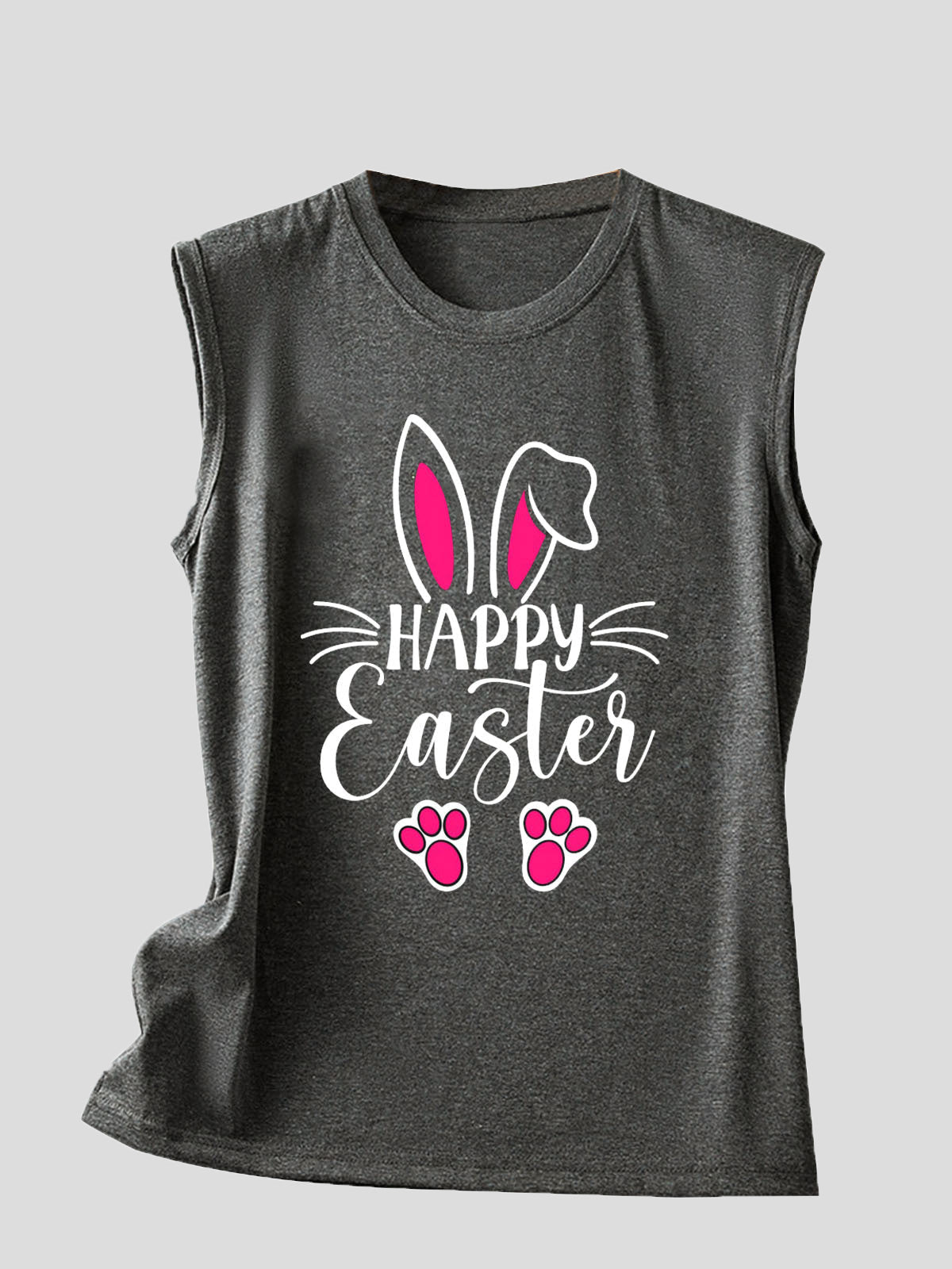 Women's Tank Tops Happy Easter Letter Print Sleeveless Tank Top - Tank Tops - Instastyled | Online Fashion Free Shipping Clothing, Dresses, Tops, Shoes - 10-20 - 11/03/2022 - color-black