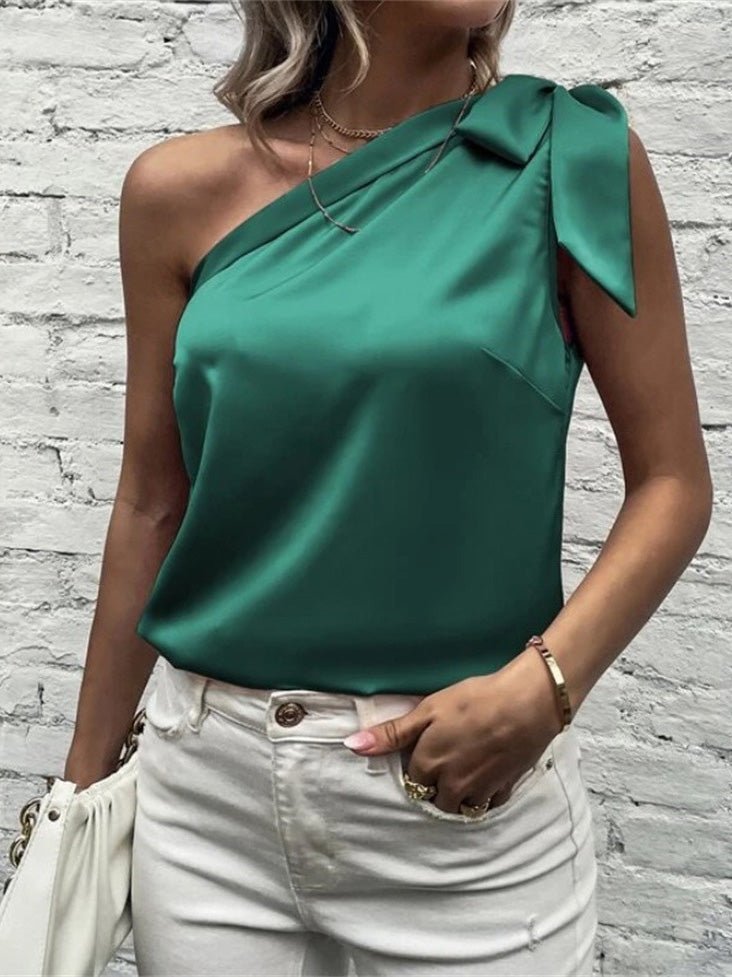 Women's Tank Tops Solid Sloping Shoulder Strap Tank Top - Tank Tops - Instastyled | Online Fashion Free Shipping Clothing, Dresses, Tops, Shoes - 05/08/2022 - Color_Green - Color_Pink