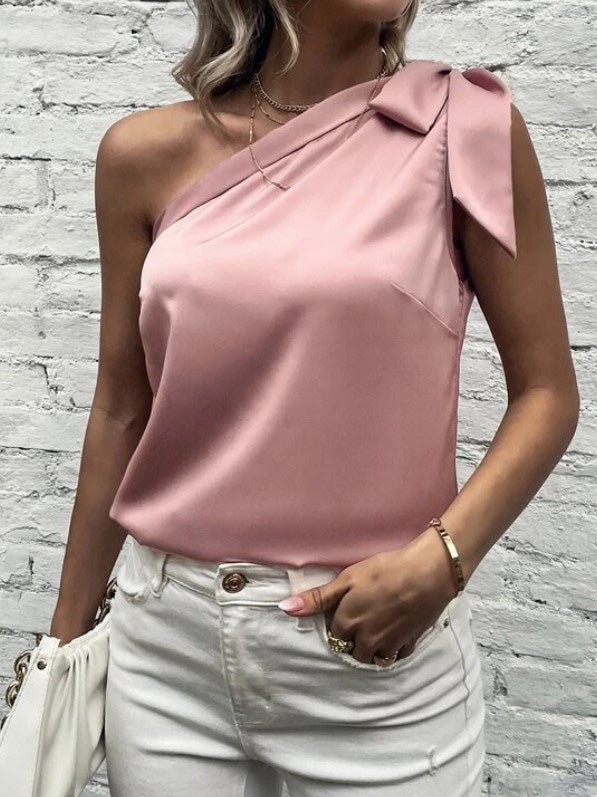 Women's Tank Tops Solid Sloping Shoulder Strap Tank Top - Tank Tops - Instastyled | Online Fashion Free Shipping Clothing, Dresses, Tops, Shoes - 05/08/2022 - Color_Green - Color_Pink