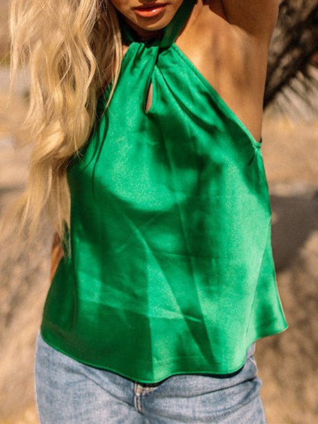 Women's Tank Tops V-Neck Sleeveless Slim Fit Tank Top - Tank Tops - Instastyled | Online Fashion Free Shipping Clothing, Dresses, Tops, Shoes - 10-20 - 20/07/2022 - color-green