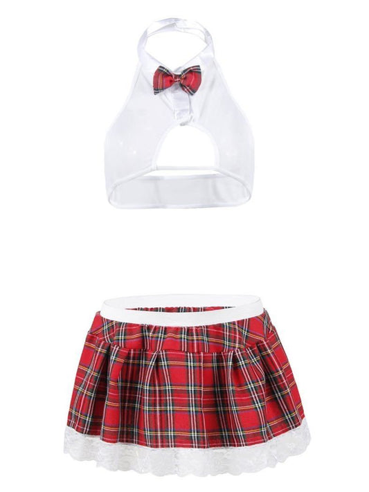 Women's Transparent Lingerie Ultra Short Plaid Skirt - INS | Online Fashion Free Shipping Clothing, Dresses, Tops, Shoes