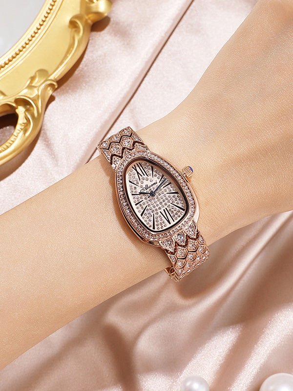 Women's Watches Diamond Drop Delicate Steel Band Waterproof Watch - Watches - Instastyled | Online Fashion Free Shipping Clothing, Dresses, Tops, Shoes - 24/03/2022 - All Accs & Jewelry - color-gold