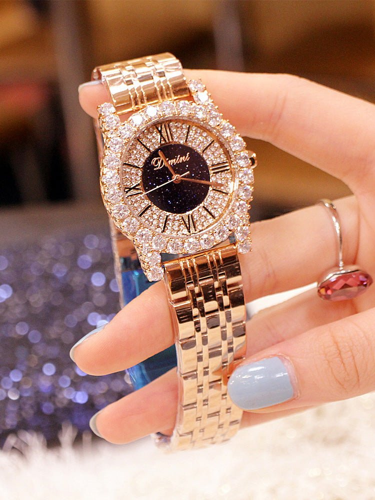 Women's Watches Fashion Full Diamond Waterproof Watch - Watches - Instastyled | Online Fashion Free Shipping Clothing, Dresses, Tops, Shoes - 24/03/2022 - All Accs & Jewelry - color-gold