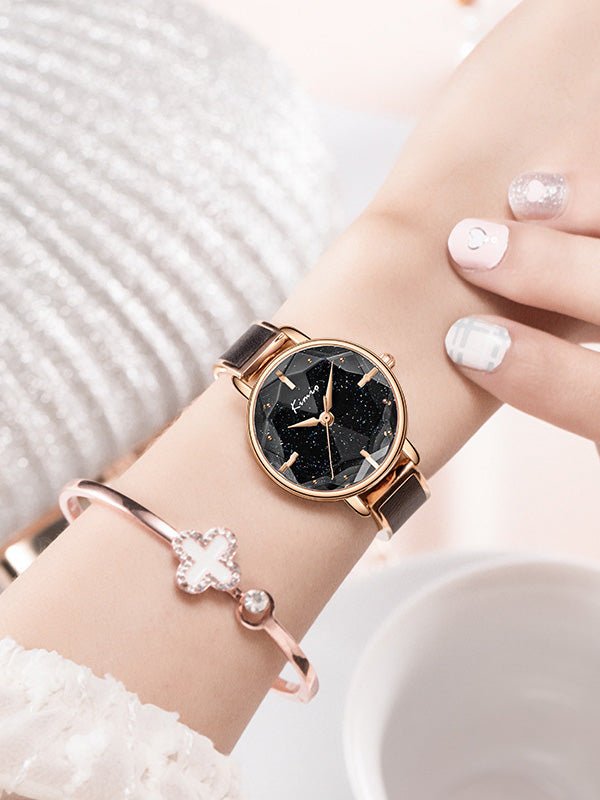 Women's Watches Fashion Simple Starry Sky Half Bracelet Watch - Watches - Instastyled | Online Fashion Free Shipping Clothing, Dresses, Tops, Shoes - 23/03/2022 - All Accs & Jewelry - color-black