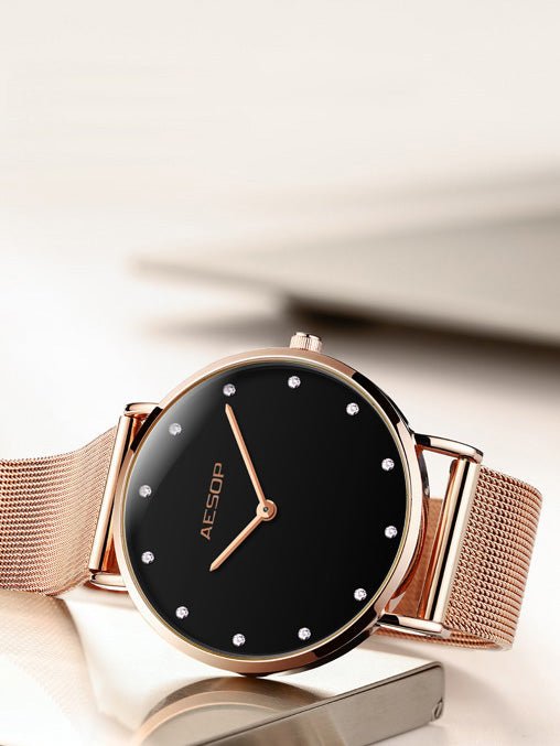 Women's Watches Fashionable Diamond Simple Waterproof Watch - Watches - Instastyled | Online Fashion Free Shipping Clothing, Dresses, Tops, Shoes - 24/03/2022 - All Accs & Jewelry - color-black