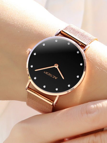 Women's Watches Fashionable Diamond Simple Waterproof Watch - Watches - Instastyled | Online Fashion Free Shipping Clothing, Dresses, Tops, Shoes - 24/03/2022 - All Accs & Jewelry - color-black