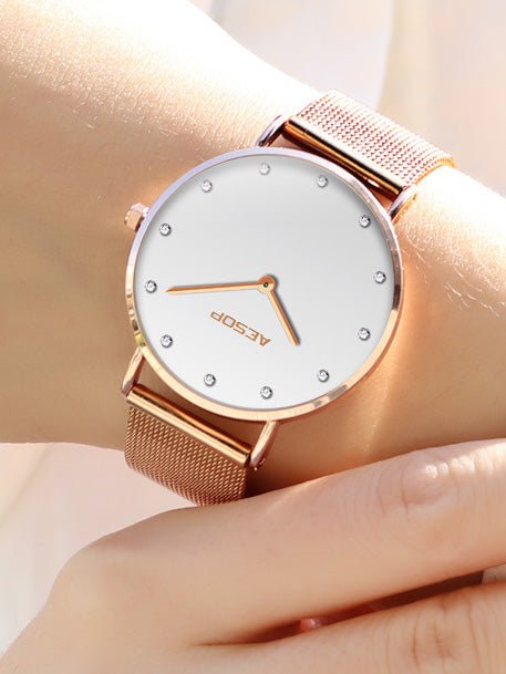 Women's Watches Fashionable Diamond Simple Waterproof Watch - Watches - Instastyled | Online Fashion Free Shipping Clothing, Dresses, Tops, Shoes - 24/03/2022 - All Accs & Jewelry - color-black