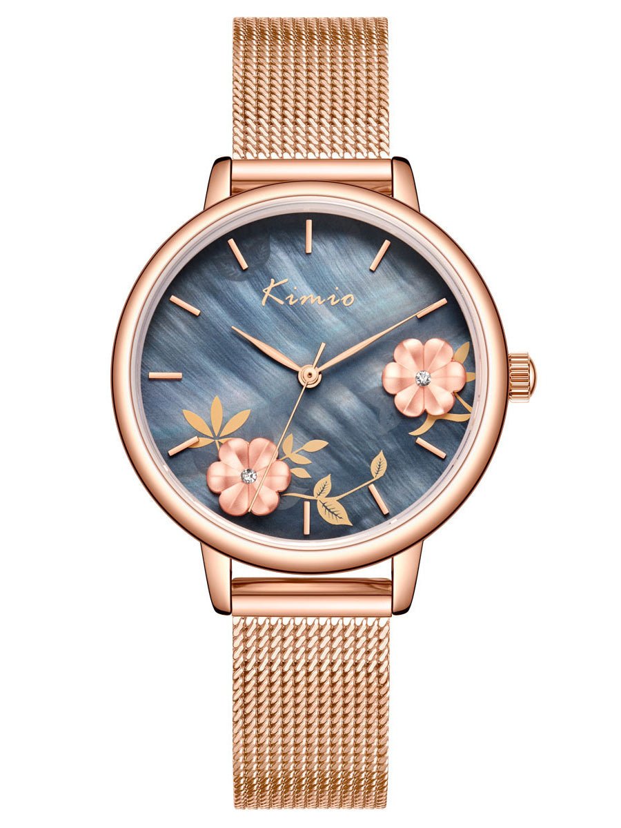 Women's Watches Floating Flower Diamond Simple Waterproof Watch - Watches - Instastyled | Online Fashion Free Shipping Clothing, Dresses, Tops, Shoes - 23/03/2022 - All Accs & Jewelry - color-black