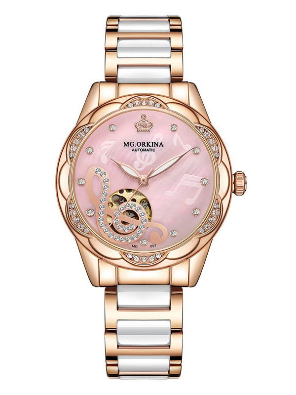 Women's Watches Note Print Diamond Waterproof Watch - Watches - Instastyled | Online Fashion Free Shipping Clothing, Dresses, Tops, Shoes - 24/03/2022 - All Accs & Jewelry - color-gold