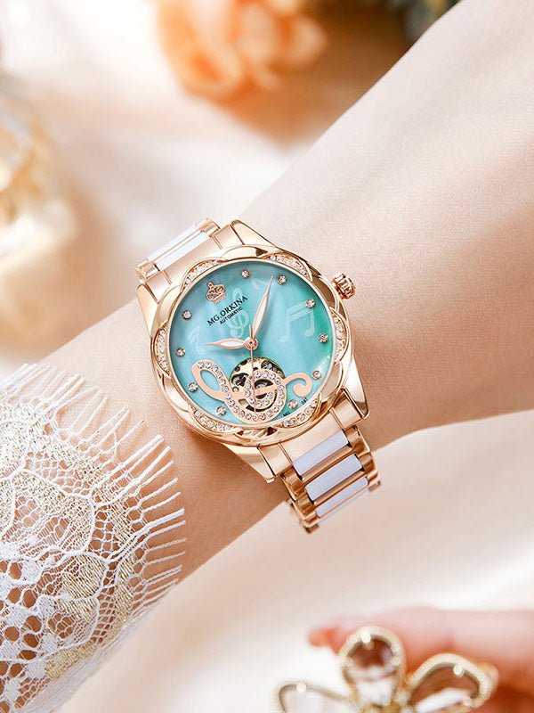 Women's Watches Note Print Diamond Waterproof Watch - Watches - Instastyled | Online Fashion Free Shipping Clothing, Dresses, Tops, Shoes - 24/03/2022 - All Accs & Jewelry - color-gold