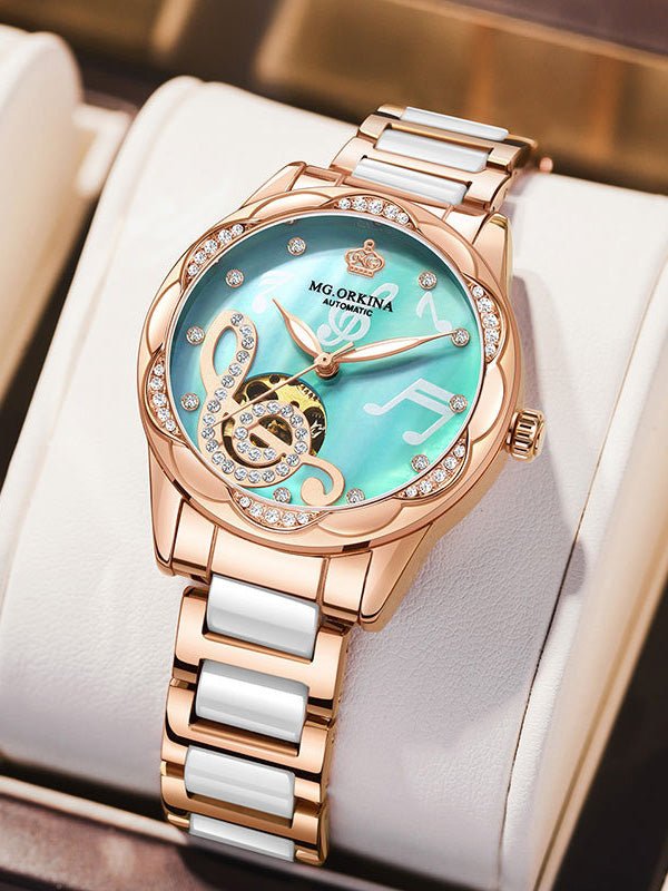 Women's Watches Note Print Diamond Waterproof Watch - Watches - Instastyled | Online Fashion Free Shipping Clothing, Dresses, Tops, Shoes - 24/03/2022 - All Accs & Jewelry - color-gold