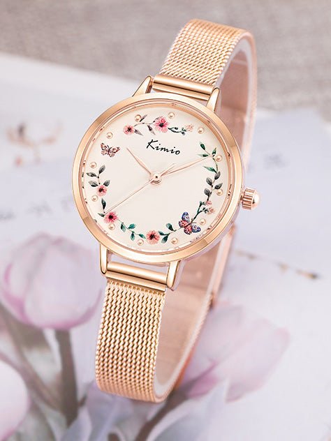 Women's Watches Simple Floral Print Strap Watch - Watches - Instastyled | Online Fashion Free Shipping Clothing, Dresses, Tops, Shoes - 23/03/2022 - All Accs & Jewelry - color-blue