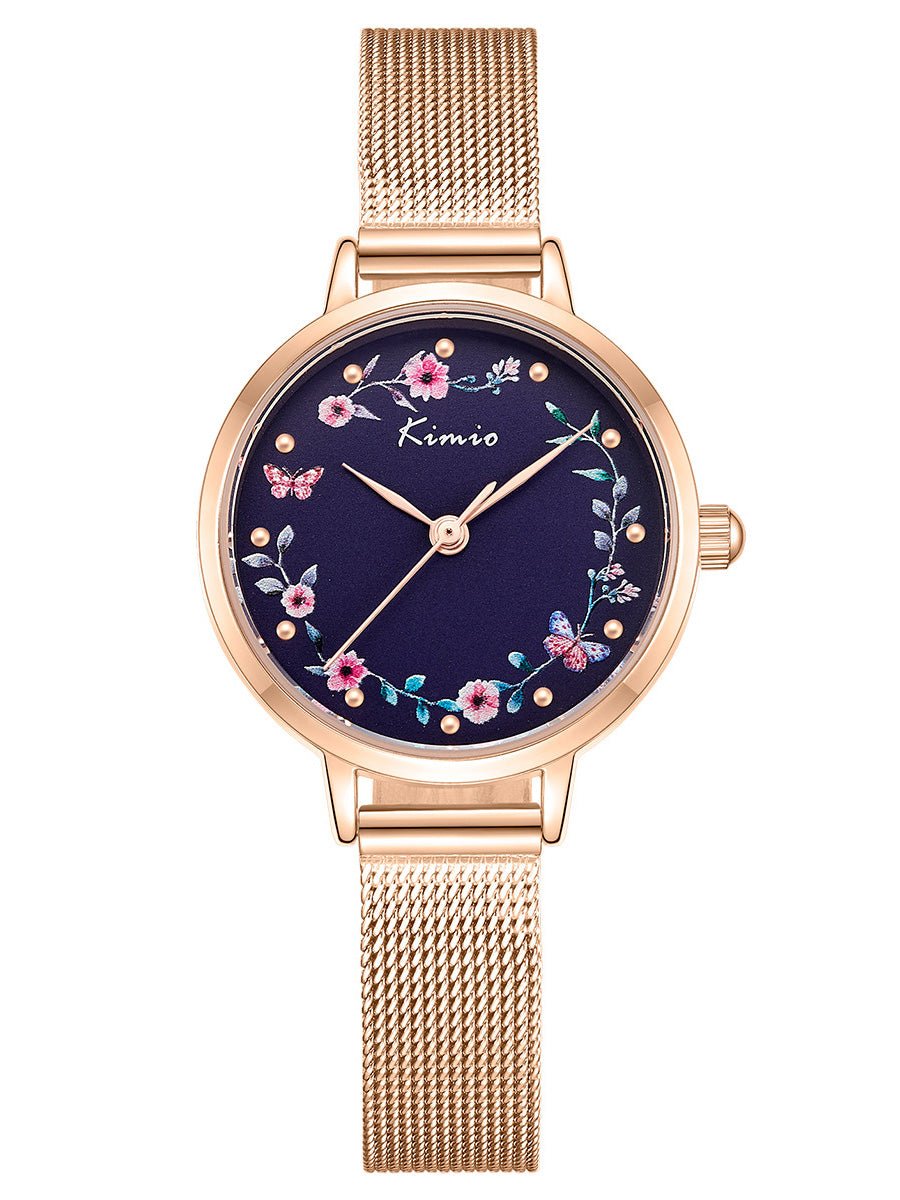 Women's Watches Simple Floral Print Strap Watch - Watches - Instastyled | Online Fashion Free Shipping Clothing, Dresses, Tops, Shoes - 23/03/2022 - All Accs & Jewelry - color-blue