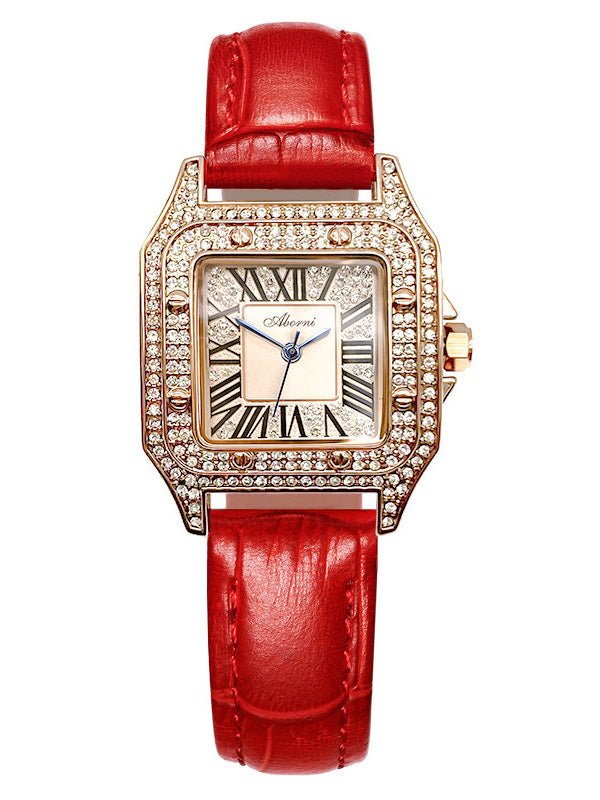 Women's Watches Square Diamond Leather Strap Waterproof Watch - Watches - Instastyled | Online Fashion Free Shipping Clothing, Dresses, Tops, Shoes - 24/03/2022 - All Accs & Jewelry - color-one-set5-pcs