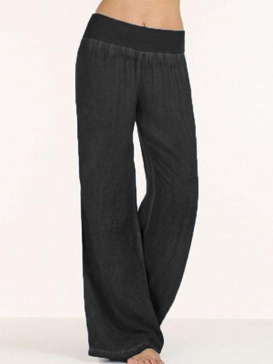 Women's Wide-Leg Pants With Elastic Waist - INS | Online Fashion Free Shipping Clothing, Dresses, Tops, Shoes