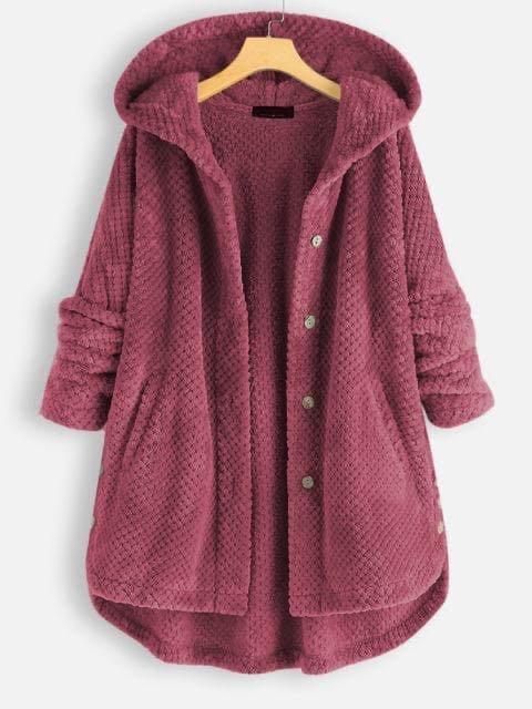 Women's Winter Hooded Double-faced Fleece Sweater Mid-length Jacket - INS | Online Fashion Free Shipping Clothing, Dresses, Tops, Shoes