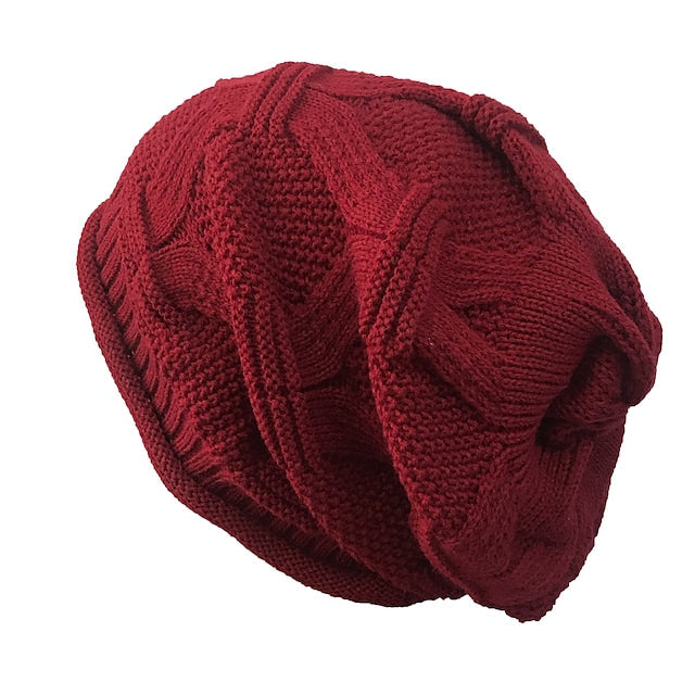 Women's Stylish Beanie Slouchy Street Dailywear Knitted Pure Color Winter Hat